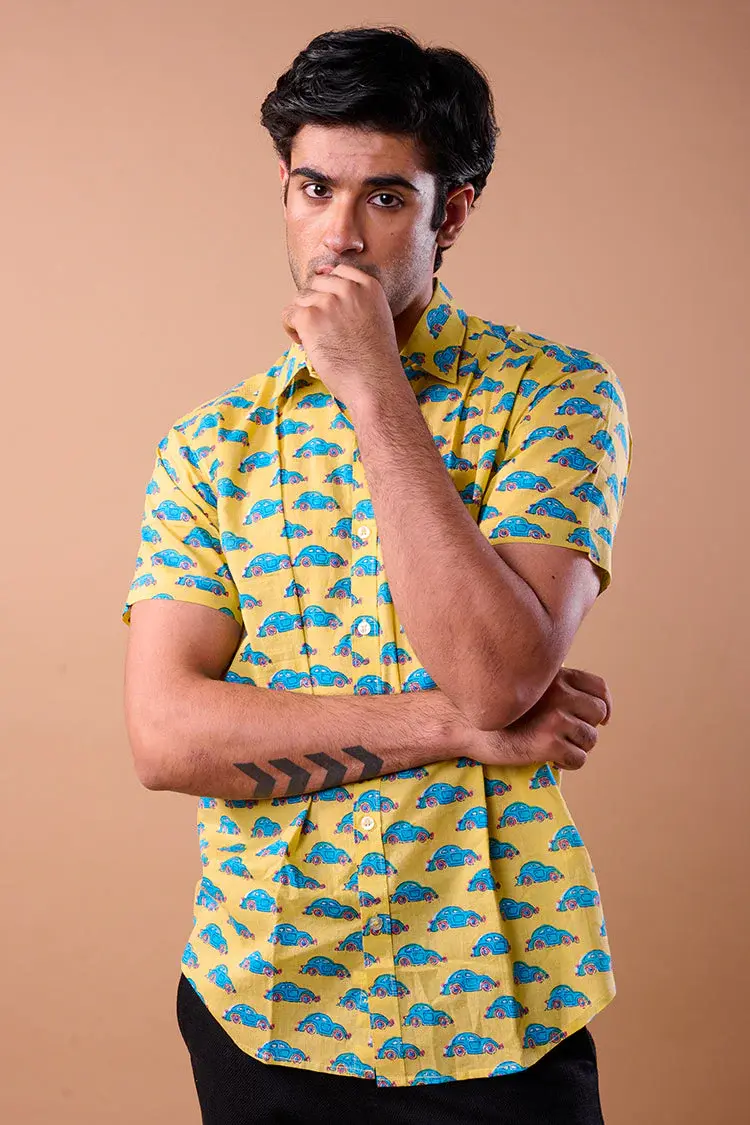 HAND BLOCK PRINT SHIRT REGULAR FIT